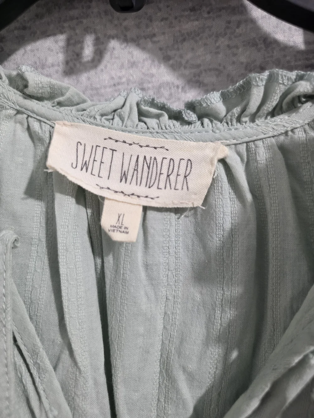 Sweet Wanderer Sage Green Ruffled Tiered Dress